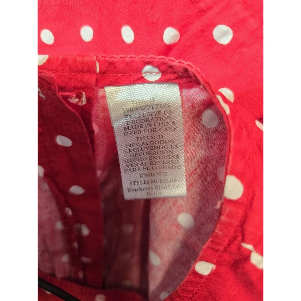 Vintage‎  Blueberi Boulevard Dress Girls  Red Dots Size 12 Years